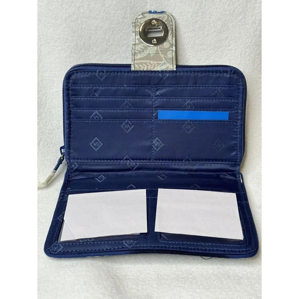 Vera Bradley Turn lock Wallet Santiago Quilted Clutch Organizer Never Used-notes